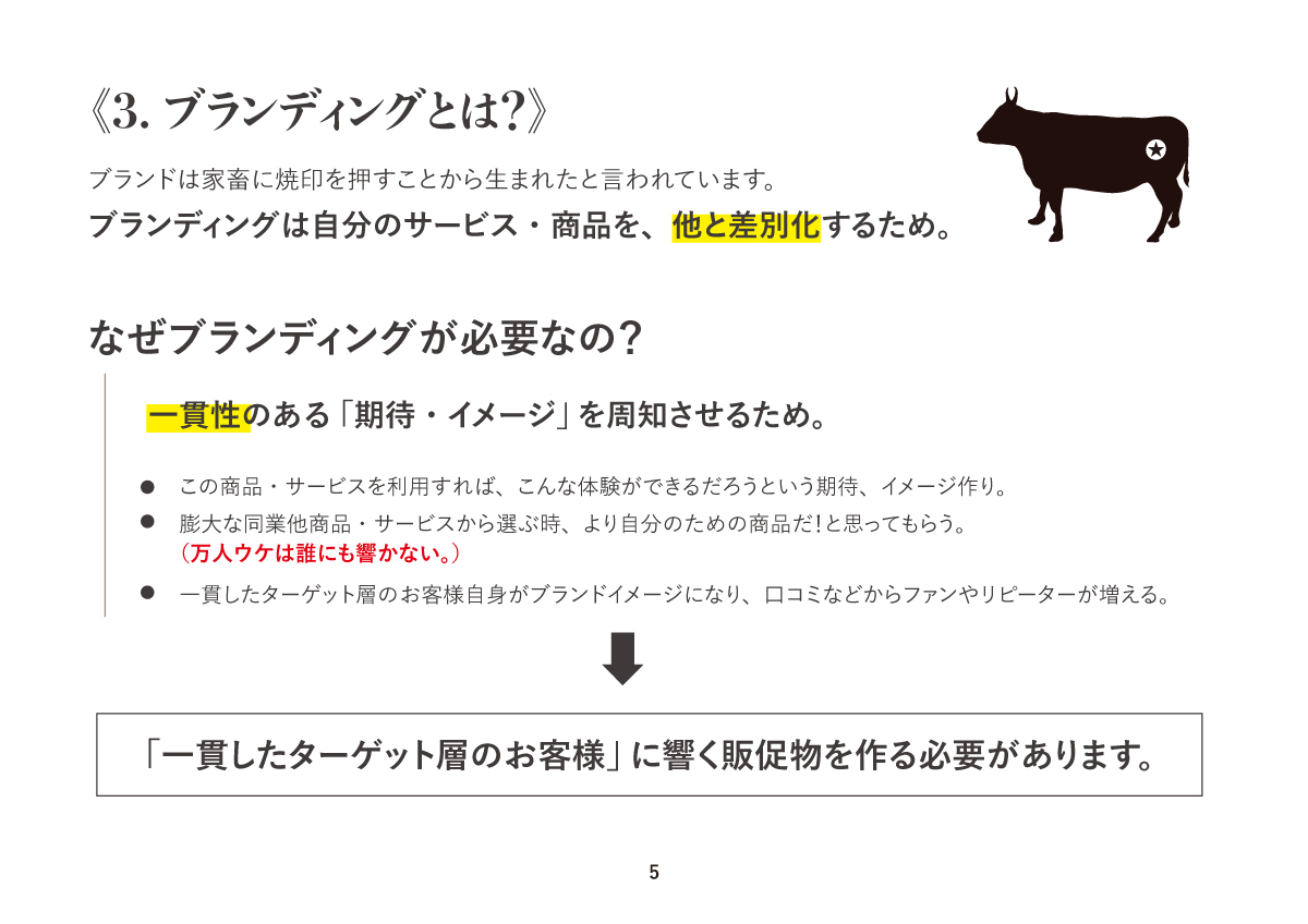 差別化 ブランディング で伝わるチラシ作り 2 Uooworks 静岡県磐田市 個人事業のためのデザイナー